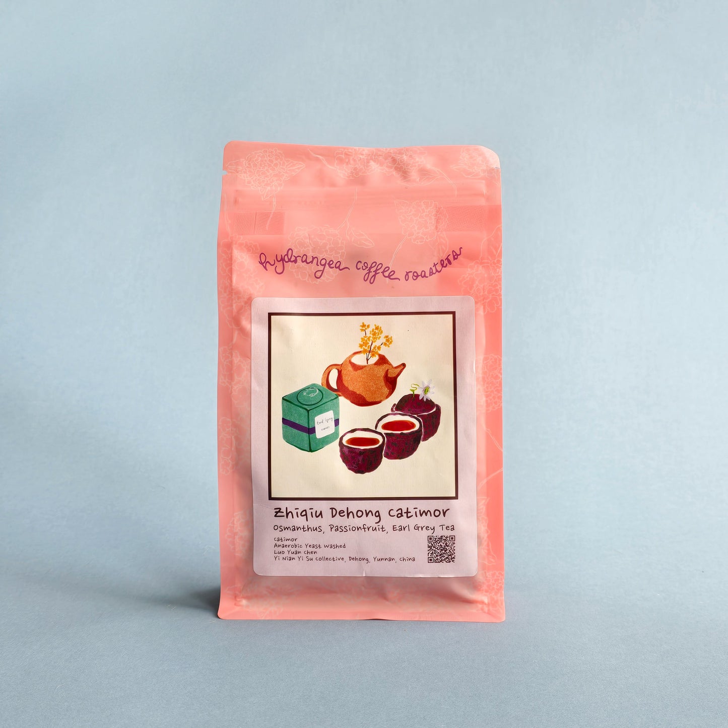 Hydrangea- Catimor Anaerobic Yeast Washed Dehong, Yi Nian Yi Su Collective 8oz