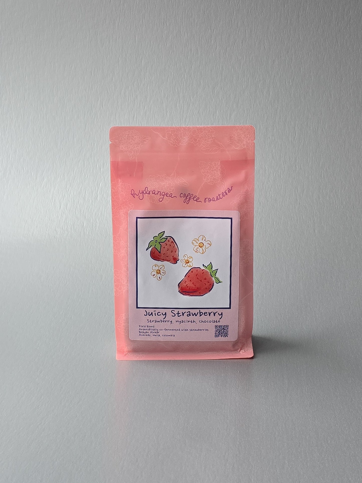 Hydrangea- Field Blend Juicy Strawberry Forest Coffee 8oz