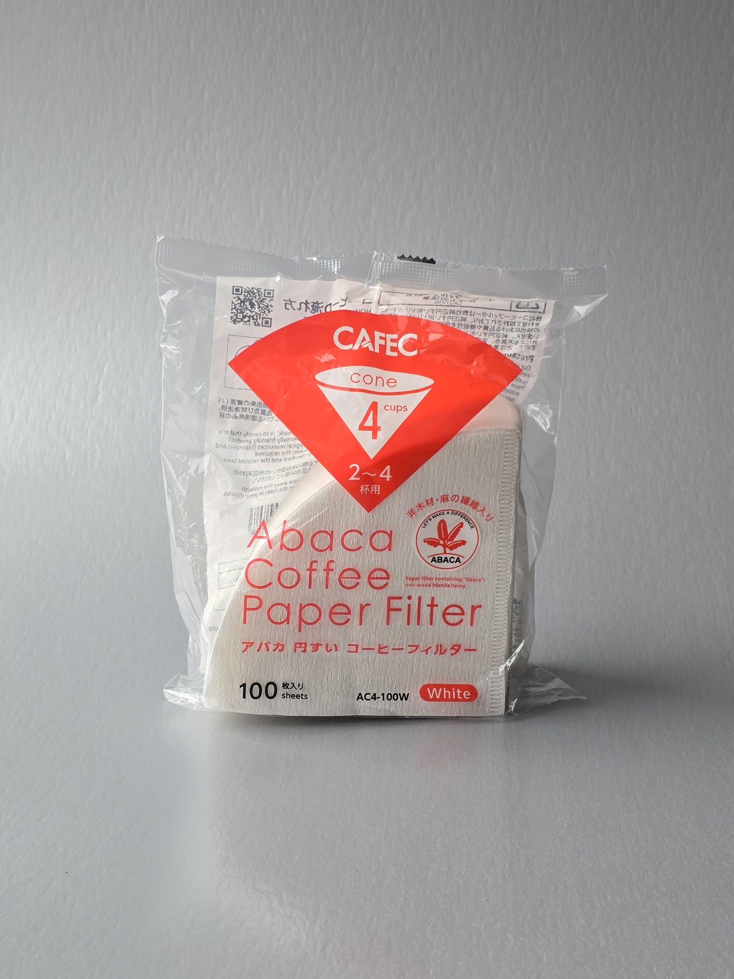 Cafec Abaca Paper Filter 4 cup 100 count