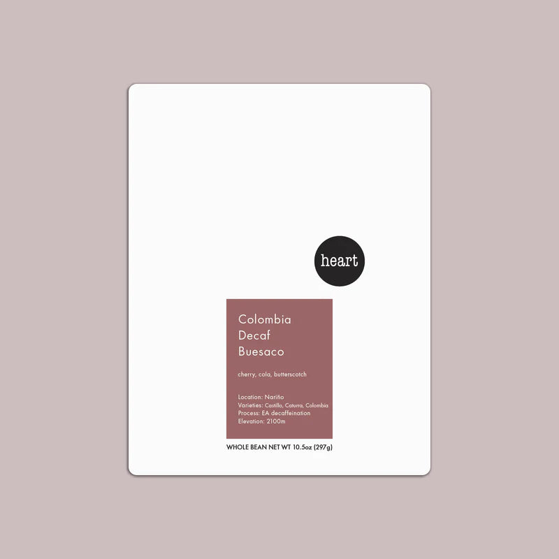 Heart- Colombia Decaf Buesaco 10.5oz