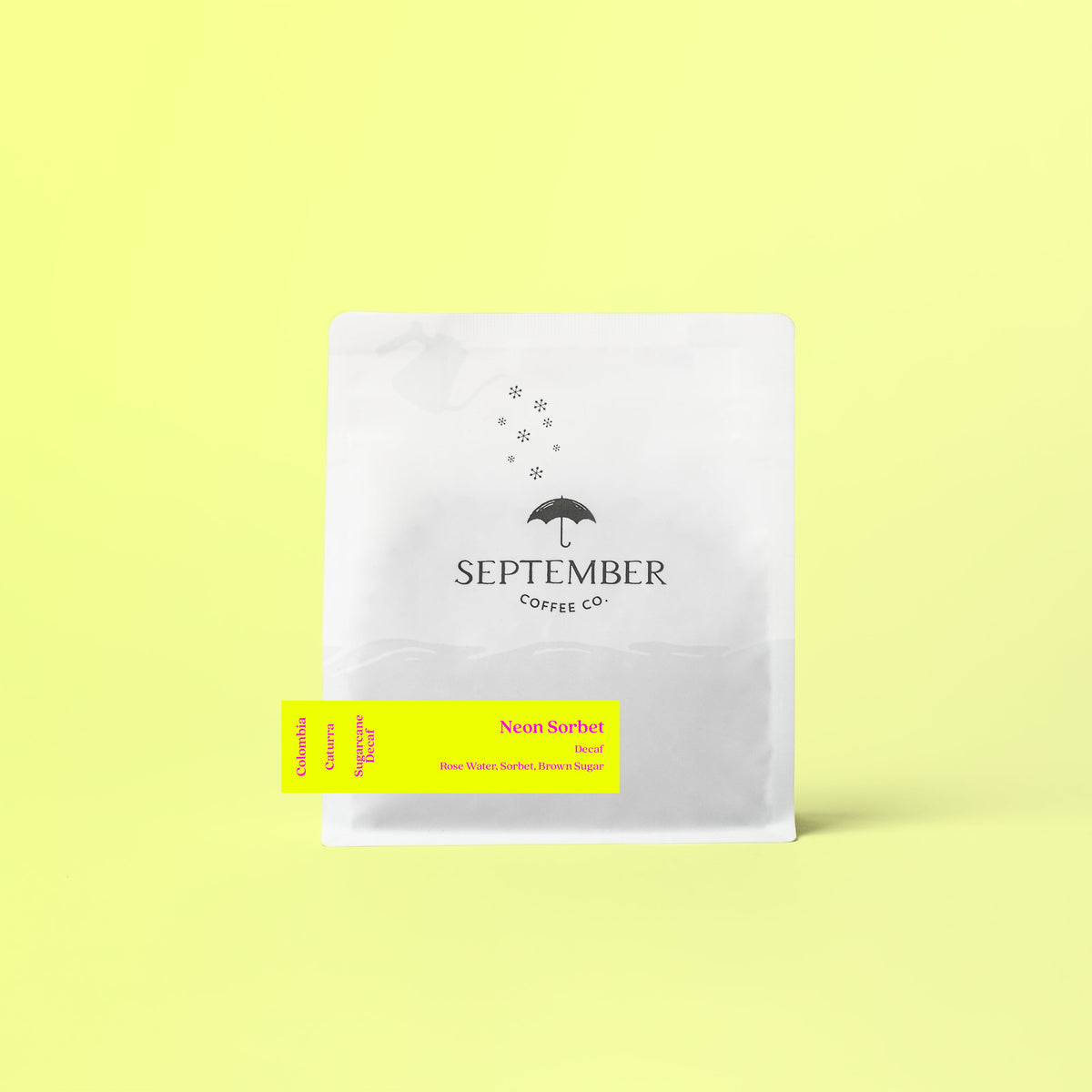 September Coffee - Neon Sorbet - Pink Bourbon - Inoculation process with sugarcane decaffeination - Colombia 200g