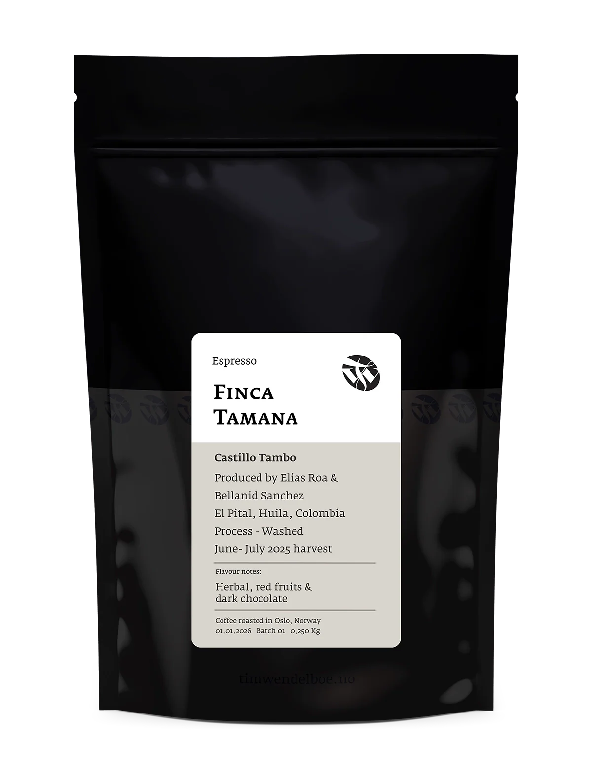 Tim Wendelboe - Finca Tamana Espresso - Castillo Tambo - Washed - Colombia 250g