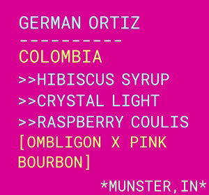 Botz- German Ortiz - Pink Bourbon and Ombligon - Washed - Colombia 12oz