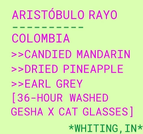 Botz Coffee- Aristóbulo Rayo- Gesha Washed 12oz