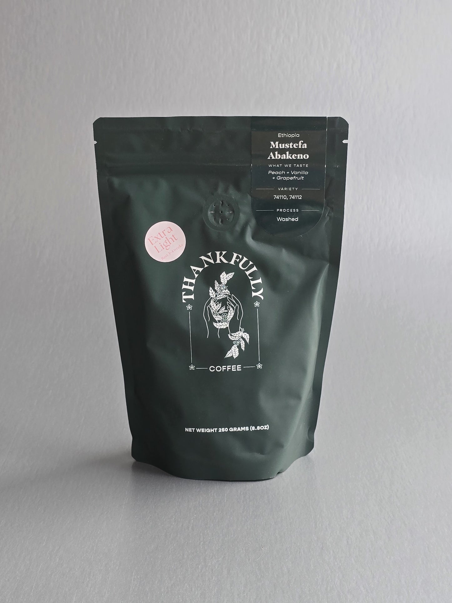 Thankfully- EXTRA LIGHT- Mustefa Abakeno - 74110/12- Washed- Ehtiopia 250g