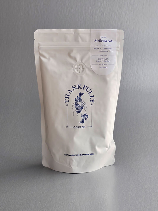 Thankfully- Sirikwa AA - SL28, SL34, Ruiru 11, Batian- Washed- Kenya 250g
