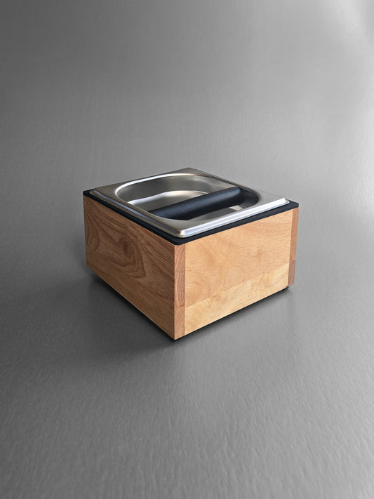 Espresso Parts - Maple Home Knockbox – Closed Bottom, Stainless Steel (6" x 6" x 5")