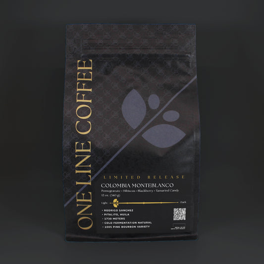 One Line - Monteblanco - Pink Bourbon - Cold Fermentation Natural - Colombia 12oz