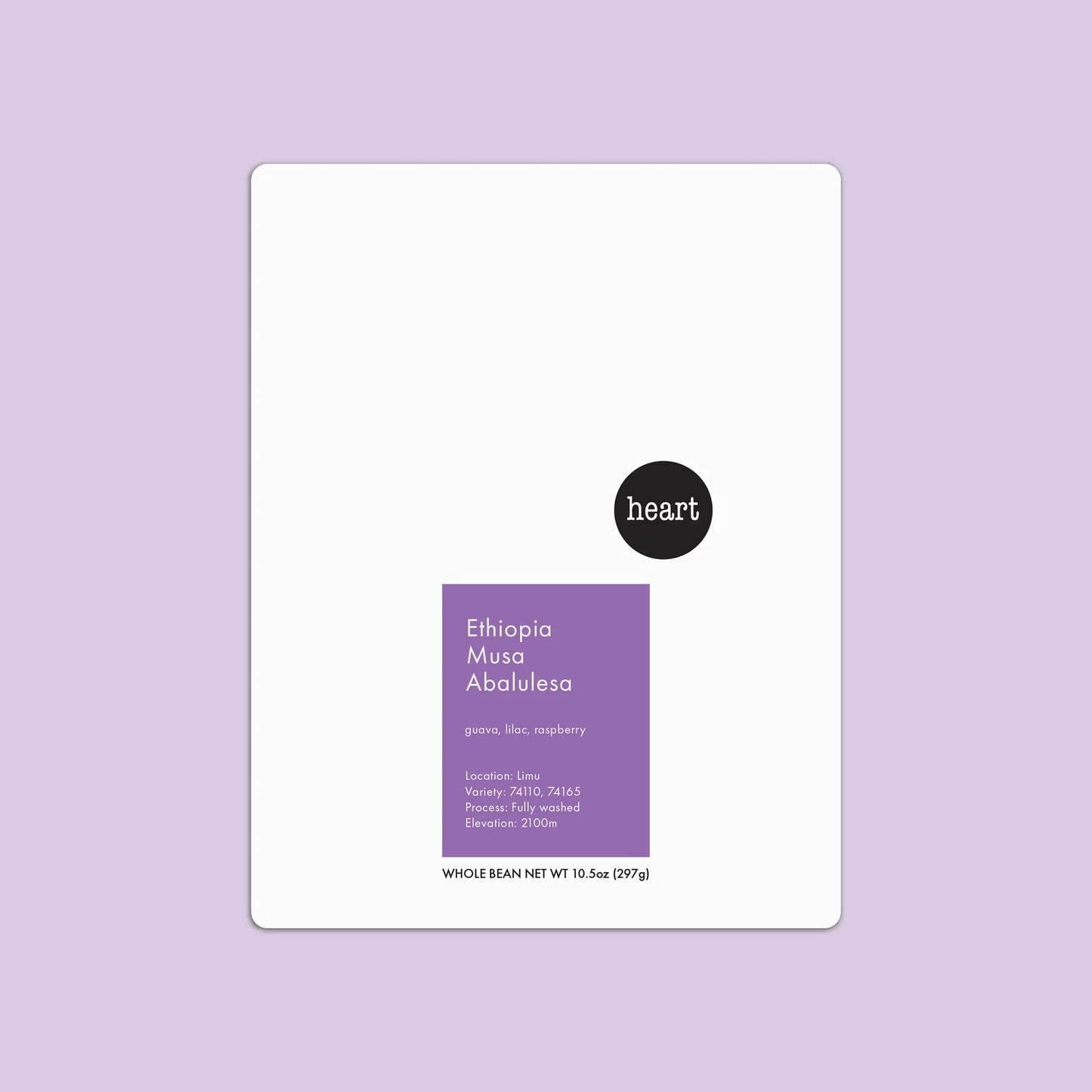 Heart - Musa Abaluesa - 74110, 74165 - Washed - Ethiopia 10.5oz