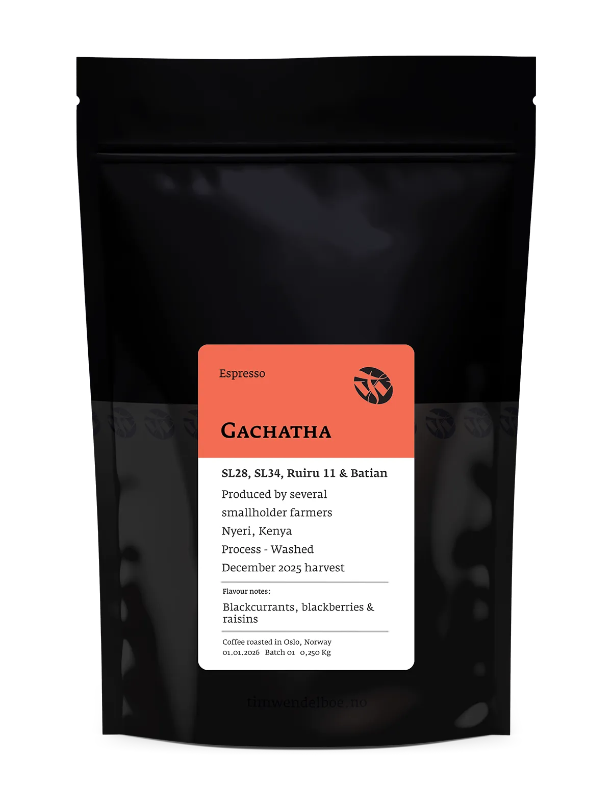Tim Wendelboe - Gachatha Espresso - SL28, SL34, Ruiru 11, Batian - Washed - Kenya 250g