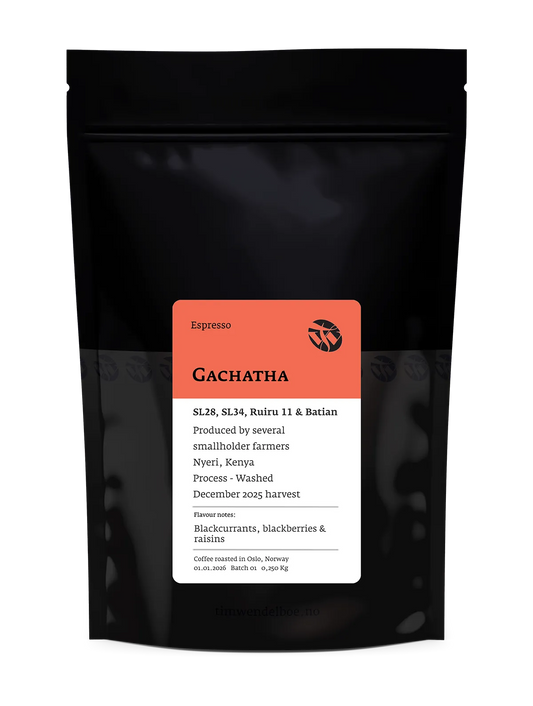 Tim Wendelboe - Gachatha Espresso - SL28, SL34, Ruiru 11, Batian - Washed - Kenya 1kg