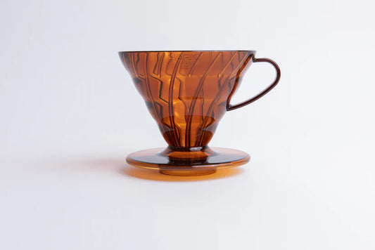 Hario - V60 Plastic Coffee Dripper - 02 - Amber