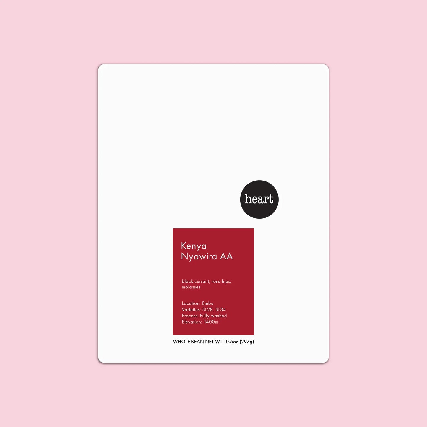 Heart-  Nyawira AA - SL28 SL34 - Washed - Kenya 10.5oz